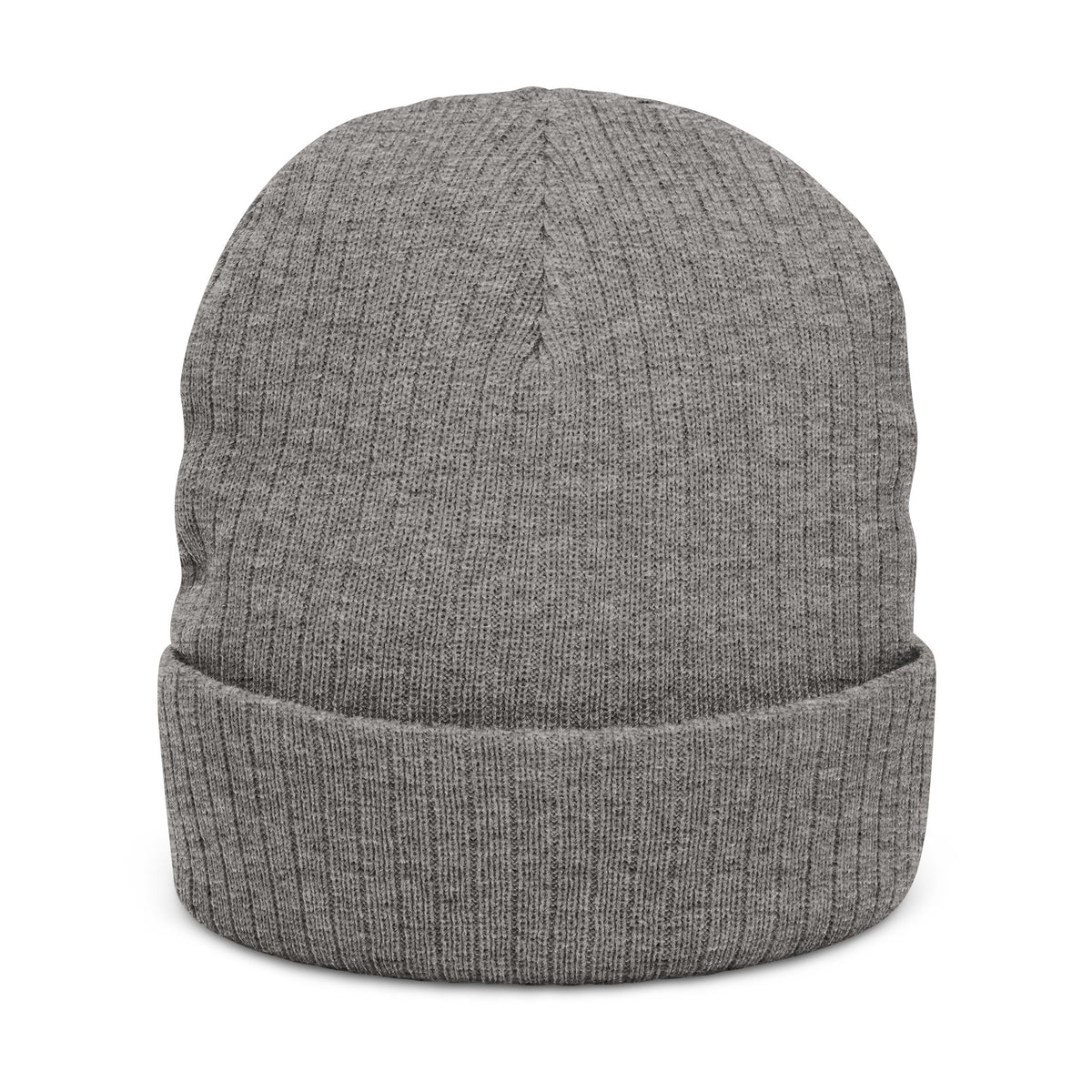 Musikfabrik Emblem Knit Beanie — Embroidered Minimal Logo Winter Hat
