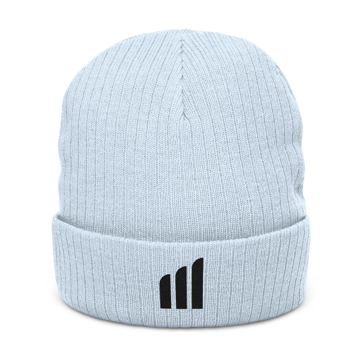 Musikfabrik Emblem Knit Beanie — Embroidered Minimal Logo Winter Hat